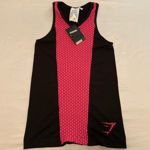 Hex GYMSHARK Cerise & Black Tank Top